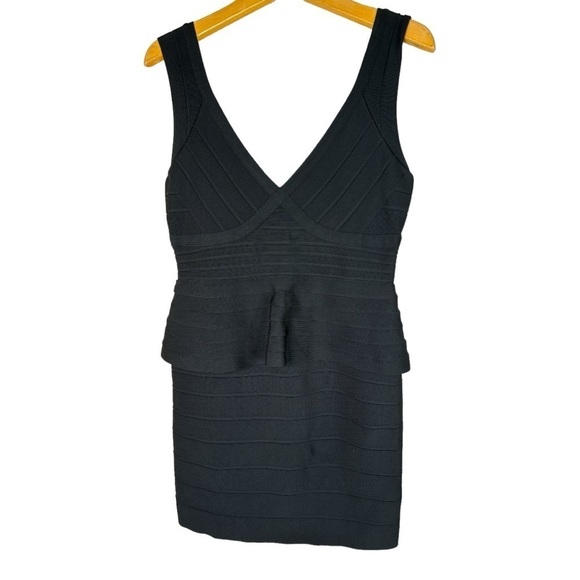 Hervé Léger Rebeca Peplum Bandage Dress Size Large - Picture 3 of 15